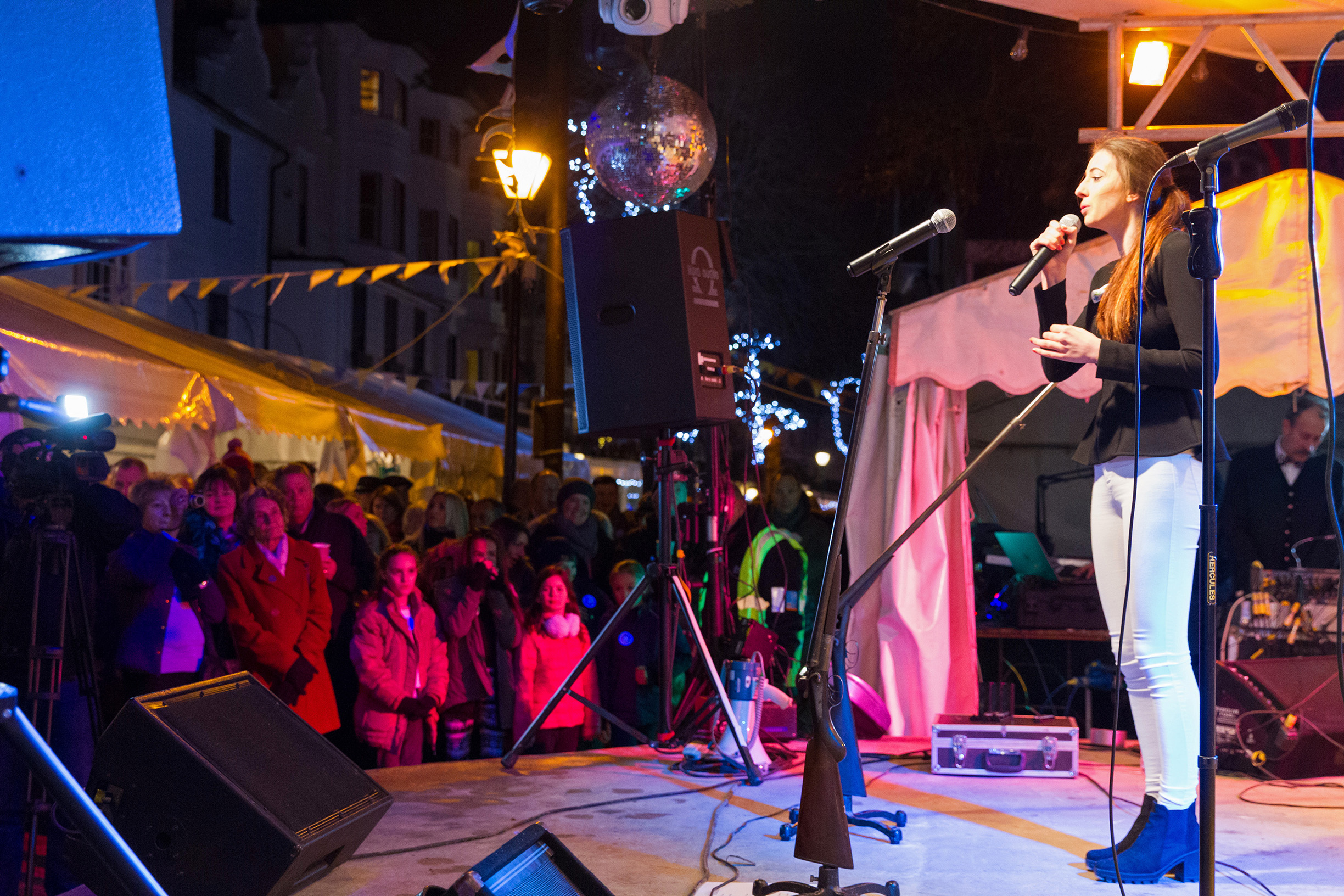 Hug-Many celebrating New Year's Eve on the Pantiles in Tunbridge Wells